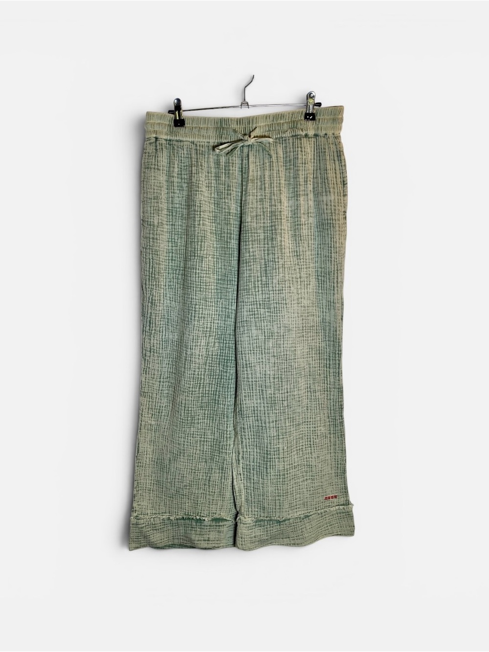 Peace Love World, Cotton Gauze Wide Leg Pant, Sage, Summer Style